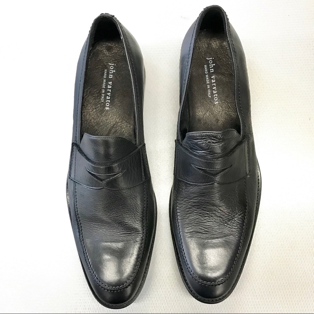 John Varvatos Black Murray Penny Loafers
